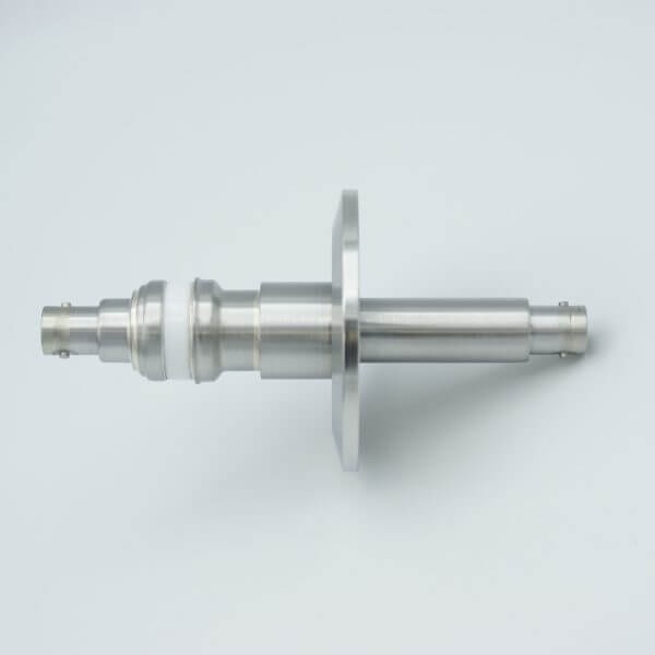 MPF - A0481-1-QF BNC Coaxial Feedthrough, 1 Pin, Floating Shield, Double-Ended, 2.16" QF / KF Flange