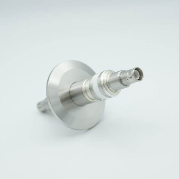 MPF - A0481-6-QF SHV-5 Coaxial Feedthrough, 1 Pin, Floating Shield, Double-Ended, 2.16" QF / KF Flange, Without Air-side Connector