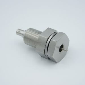 MPF - A0482-6-BP SHV-5 Coaxial Feedthrough, 1 Pin, Grounded Shield, 1.0" Baseplate Bolt, Without Air-side Connector