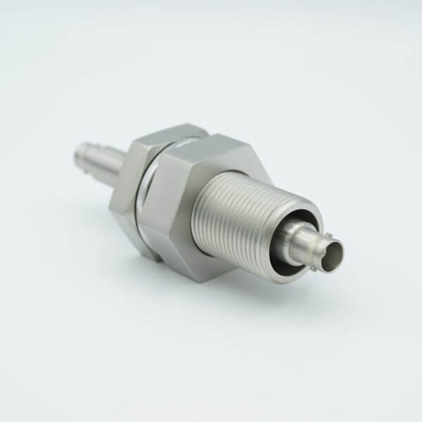 MPF - A0484-1-BP BNC Coaxial Feedthrough, 1 Pin, Grounded Shield, Double-Ended, 1.0" Baseplate Bolt