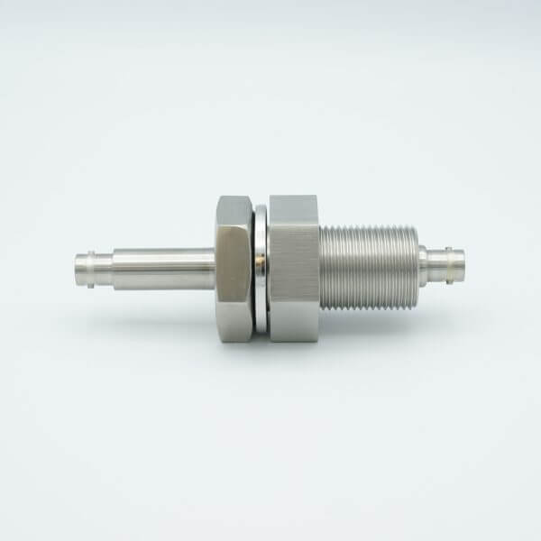 MPF - A0484-1-BP BNC Coaxial Feedthrough, 1 Pin, Grounded Shield, Double-Ended, 1.0" Baseplate Bolt