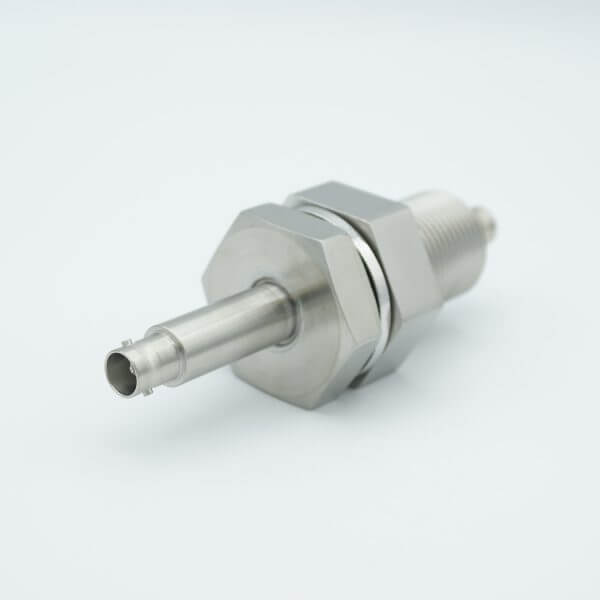 MPF - A0484-2-BP MHV Coaxial Feedthrough, 1 Pin, Grounded Shield, Double-Ended, 1.0" Baseplate Bolt