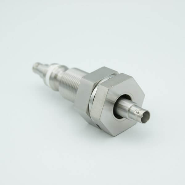 MPF - A0487-1-BP BNC Coaxial Feedthrough, 1 Pin, Floating Shield, Double-Ended, 1.0" Baseplate Bolt