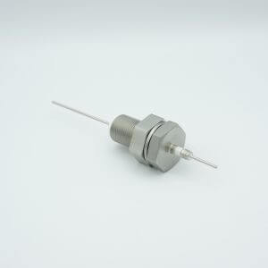 Power Feedthrough, 2000 Volts, 3 Amps, 1 Pin, 0.094" Stainless Steel Conductor, 1.0" Baseplate Bolt