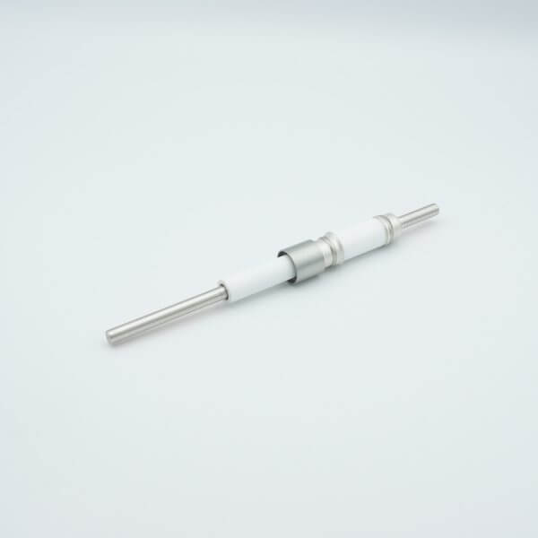 Power Feedthrough,12,000 Volts, 55 Amps, 1 Pin, 0.25" Nickel Conductor, 0.684" Dia Stainless Steel Weld Adapter