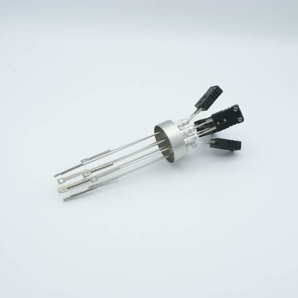 Thermocouple Feedthrough, Type J, 5 Pairs, Miniature Connectors, 1.50" Dia Stainless Steel Weld Adapter
