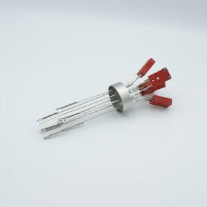 Thermocouple Feedthrough, Type C, 5 Pairs, Miniature Connectors, 1.50" Dia Stainless Steel Weld Adapter