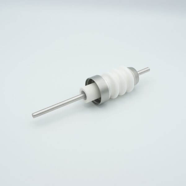 Power Feedthrough, 20,000 Volts, 55 Amps, 1 Pin, 0.25" Nickel Conductor, 1.50" Dia Stainless Steel Weld Adapter