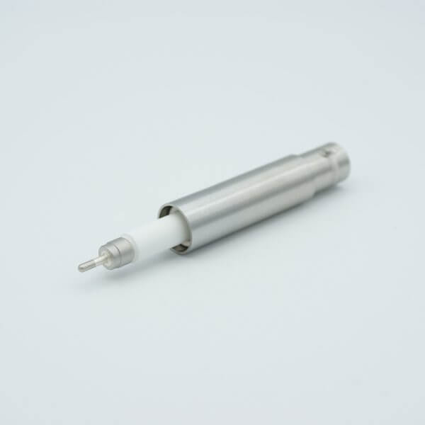 MPF - A0702-1-W SHV-20 Coaxial Feedthrough, 1 Pin, Grounded Shield, Exposed Insulator, 0.62" Dia SS Weld Adapter
