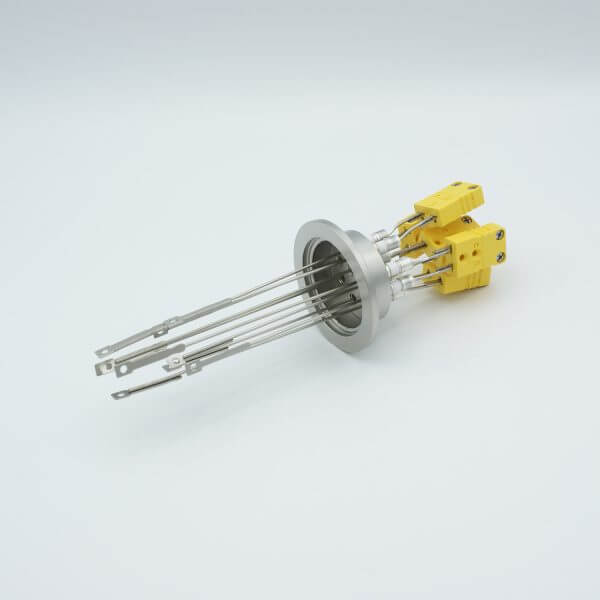 MPF - A0783-1-QF Thermocouple Feedthrough, Type K, 5 Pairs, Miniature Connectors, 2.16 QF / KF Flange