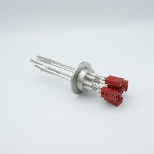MPF - A0783-3-QF Thermocouple Feedthrough, Type C, 5 Pairs, Miniature Connectors, 2.16 QF / KF Flange