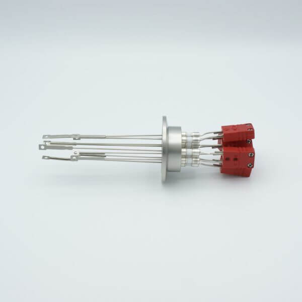 MPF - A0783-3-QF Thermocouple Feedthrough, Type C, 5 Pairs, Miniature Connectors, 2.16 QF / KF Flange
