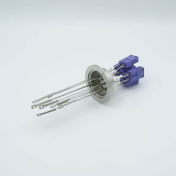 MPF - A0783-4-QF Thermocouple Feedthrough, Type E, 5 Pairs, Miniature Connectors, 2.16 QF / KF Flange