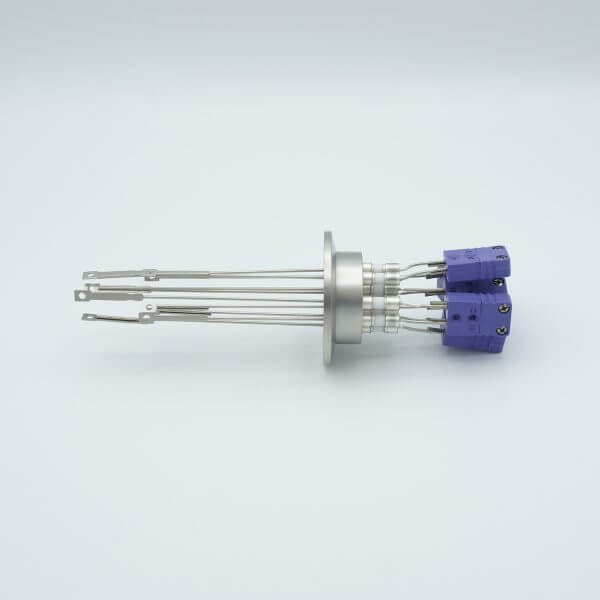 MPF - A0783-4-QF Thermocouple Feedthrough, Type E, 5 Pairs, Miniature Connectors, 2.16 QF / KF Flange