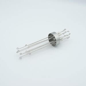 Thermocouple Feedthrough, Type N, 5 Pairs, Screw-type Connector, 1.50" Dia Stainless Steel Weld Adapter