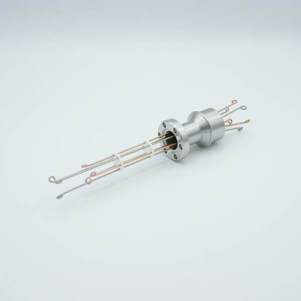 MPF - A0791-1-CF Thermocouple Feedthrough, Type T, 3 Pairs, Screw-type Connector, 1.33" Conflat Flange
