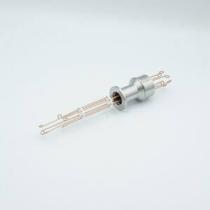 Thermocouple Feedthrough, Type R-S, 3 Pairs, Screw-type Connector, 1.18" QF / KF Flange