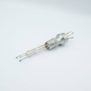 Thermocouple Feedthrough, Type T, 3 Pairs, Screw-type Connector, 0.5" NPT Fitting
