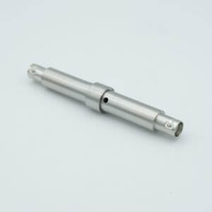 MPF - A0858-2-W SHV-5 Coaxial Feedthrough, 1 Pin, Grounded Shield, Double-Ended, 0.625" Dia SS Weld Adapter, Without Air-side Connector