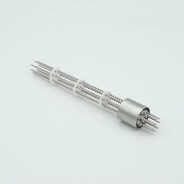 Power Feedthrough, 1000 Volts, 1 Amps, 8 Pins, 0.050" Stainless Steel Conductors, 0.747" Dia Stainless Steel Weld Adapter