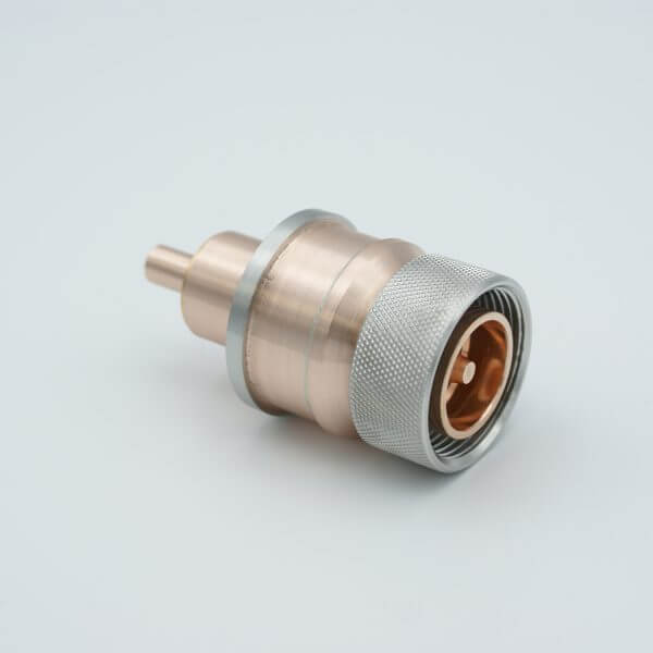 MPF - A10022-1-W 7/16" DIN Coaxial Feedthrough, 50ohm, DC to 7.5 GHz, 2700 VRMS, 100 Watts, 0.275" Copper Conductor, 1.375" Weld Adapter