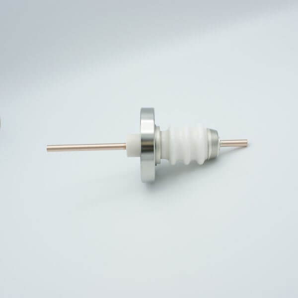MPF - A1158-1-CF Power Feedthrough, 20,000 Volts, 180 Amps, 1 Pin, 0.25" Copper Conductor, 2.75" Conflat Flange