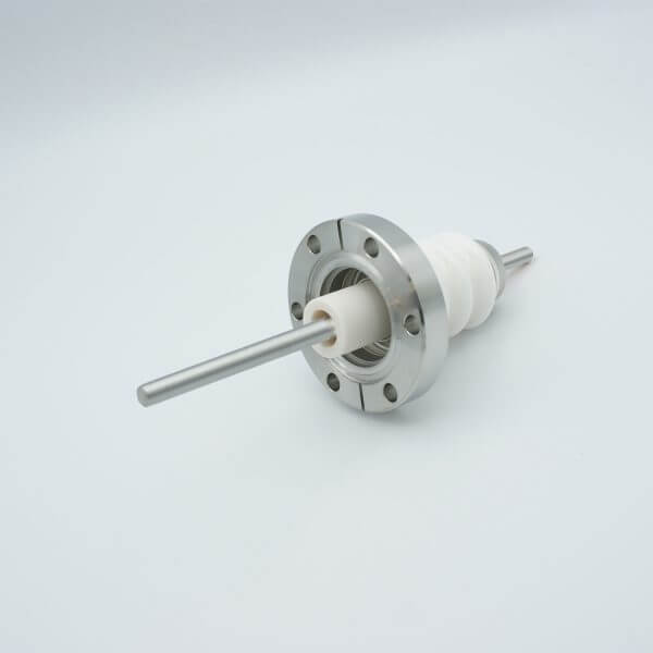 MPF - A1158-2-CF: Power Feedthrough, 20,000 Volts, 55 Amps, 1 Pin, 0.25" Nickel Conductor, 2.75" Conflat Flange