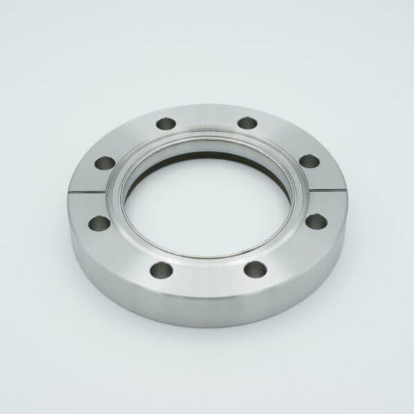 UHV Viewport, DUV Grade (Laser) Fused Silica, Zero Length Profile, w/ AR Coating for 1550nm, 2.69" View Dia, 4.50" Conflat Flange
