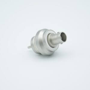 MPF - A1301-2-W BNC Coaxial Feedthrough, 1 Pins, Floating Shield, 0.970" Dia. 52 Ni-Fe Weld Adapter, UHV Compatible, Without Air-side Connector