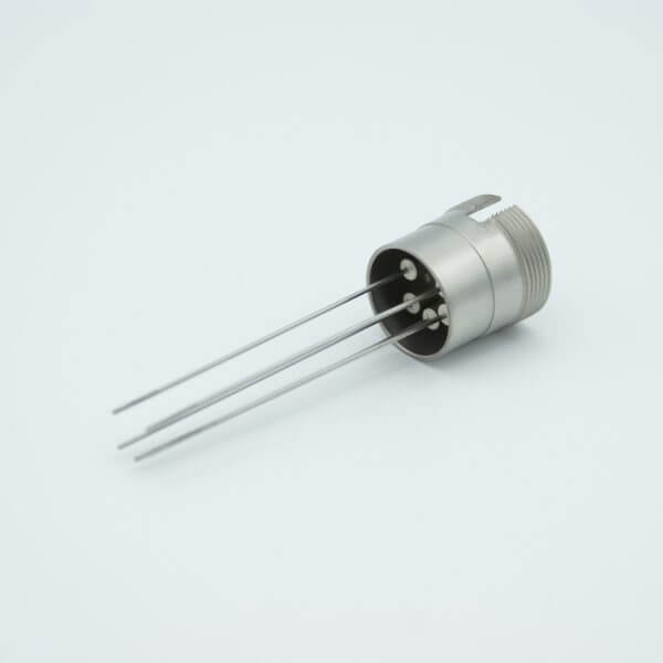 MPF - A1424-1-W Multipin Feedthrough, 5 Pins, 500 Volts, 3.5 Amps per Pin, 0.032" Dia Conductors, 0.75" Dia Stainless Steel Weld Adapter