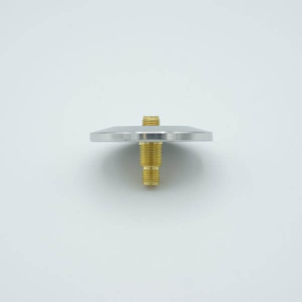 MPF - A14339-1-QF: SMA Coaxial Feedthrough, 50 Ohm Matched Impedance to 18 GHz, 1 Pin, Grounded Shield, Double-Ended, 1.57" QF / KF Flange