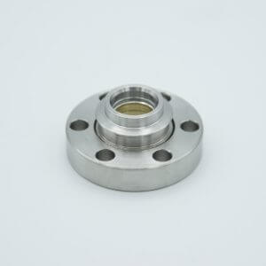 UHV Viewport, Non-Magnetic Zinc Selenide (ZnSe), AR Coated 8-12 Microns, UHV Rated Vacuum Optics, 0.40" View Dia, 1.33" Conflat Flange (316LN)