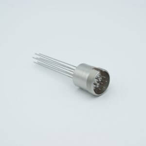MPF - A1488-1-W Multipin Feedthrough, 7 Pins, 500 Volts, 3.5 Amps per Pin, 0.032" Dia Conductors, 0.75" Dia Stainless Steel Weld Adapter