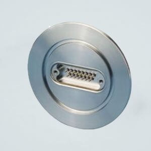 MPF - A1529-2-QF Subminiature D-type Multipin Feedthrough, 15 Pins, 500 Volts, 5 Amps per Pin, 2.95" QF / KF Flange