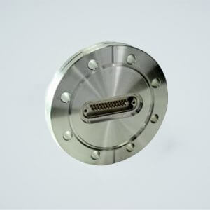 MPF - A1557-3-CF Subminiature D-type Multipin Feedthrough, 25 Pins, 500 Volts, 5 Amps per Pin, 4.50" Conflat Flange
