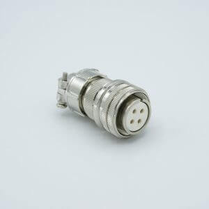 MPF - A15649-1: MS Series Vacuum Side Connector, 4 Pins, 700 Volts, 28 Amps Per Pin, Accepts 0.092" or 0.094" Dia. Pins