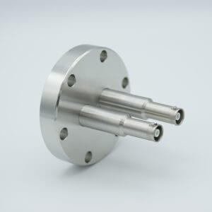 MPF - A1600-3-CF SHV-10 Coaxial Feedthrough, 2 Pins, Grounded Shield, 2.75" Conflat Flange
