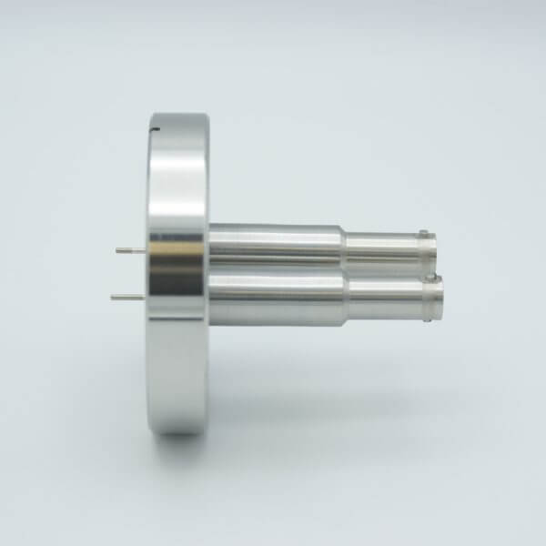 MPF - A1600-3-CF SHV-10 Coaxial Feedthrough, 2 Pins, Grounded Shield, 2.75" Conflat Flange