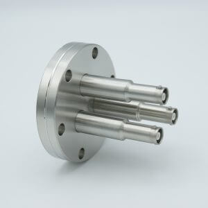 MPF - A1600-4-CF SHV-10 Coaxial Feedthrough, 3 Pins, Grounded Shield, 2.75" Conflat Flange