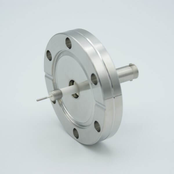 MPF - A1601-2-CF SHV-10 Coaxial Feedthrough, 1 Pin, Grounded Shield, Exposed Insulator, 2.75" Conflat Flange