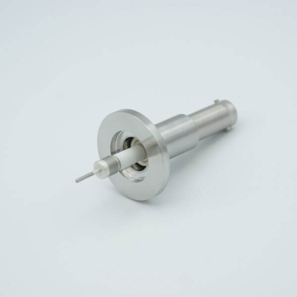 MPF - A1603-1-QF SHV-10 Coaxial Feedthrough, 1 Pin, Grounded Shield, Exposed Insulator, 1.18" QF / KF Flange