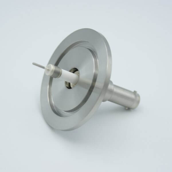 MPF - A1603-2-QF SHV-10 Coaxial Feedthrough, 1 Pin, Grounded Shield, Exposed Insulator, 2.16" QF / KF Flange