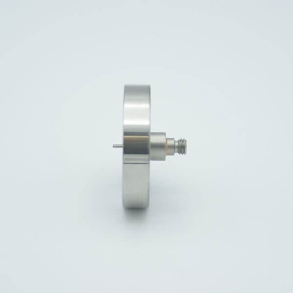 MPF - A1648-2-CF Microdot Coaxial Feedthrough, 1 Pin, Grounded Shield, 1.33" Conflat Flange, Without Air-side Connector