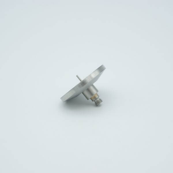 MPF - A1649-2-QF Microdot Coaxial Feedthrough, 1 Pin, Grounded Shield, 1.18" QF / KF Flange, Without Air-side Connector