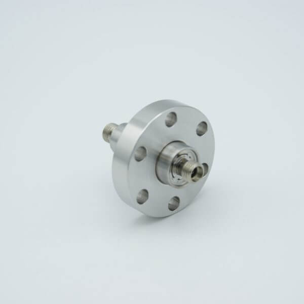 MPF - A1835-1-CF SMA Coaxial Feedthrough, 50 Ohm Matched Impedance, 1 Pin, Grounded Shield, Double-Ended, 1.33" Conflat Flange