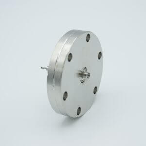 MPF - A1910-1-CF SMA Coaxial Feedthrough, 50 Ohm Matched Impedance, 1 Pin, Grounded Shield, 2.75" Conflat Flange