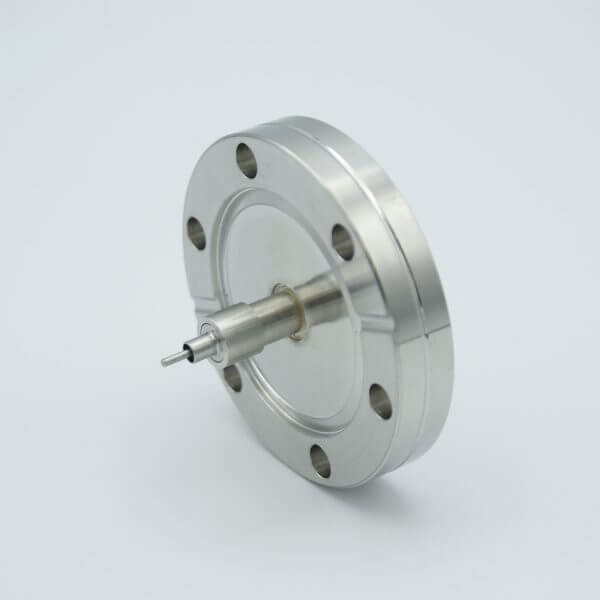 MPF - A1910-1-CF SMA Coaxial Feedthrough, 50 Ohm Matched Impedance, 1 Pin, Grounded Shield, 2.75" Conflat Flange