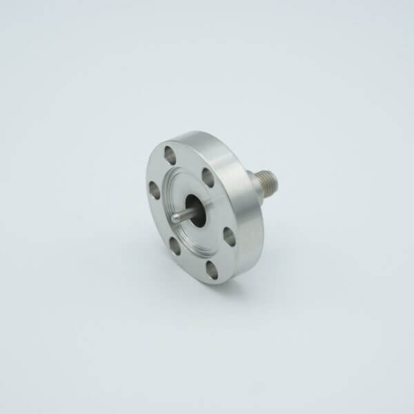 MPF - A1911-4-CF SMA Coaxial Feedthrough, 1 Pin, Grounded Shield, 1.33" Conflat Flange, Without Air-side Connector