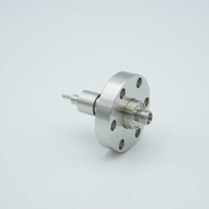 MPF -A1921-1-CF SMA Coaxial Feedthrough, 50 Ohm Matched Impedance, 1 Pin, Grounded Shield, 0.495" Dia SS Weld Adapter