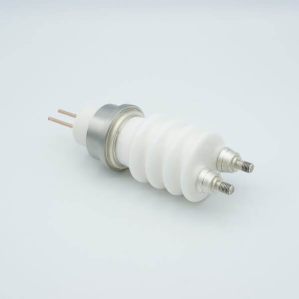 Power Feedthrough, 30,000 Volts, 50 Amps, 2 Pins, 0.094" Copper Conductors, 1.50" Dia Stainless Steel Weld Adapter